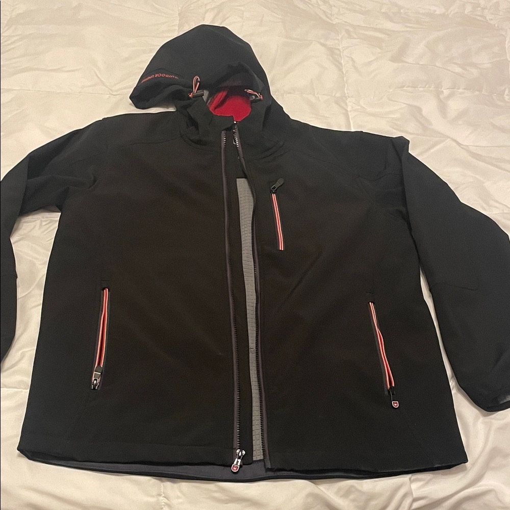 Men's Black Hooded Jacket